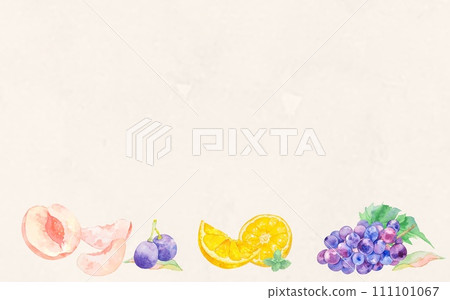 Fruit frame material painted in watercolor Fruit frame material painted in watercolor 111101067