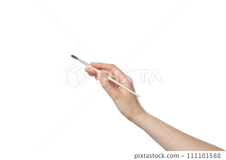 PNG,female hand holding paintbrush, isolated on white background PNG,female hand holding paintbrush, isolated on white background 111101588