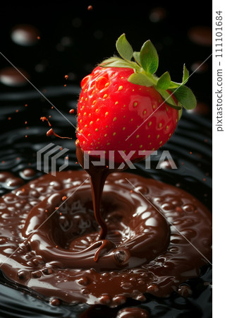 Delicious fresh strawberry dipped in rich, creamy chocolate 111101684