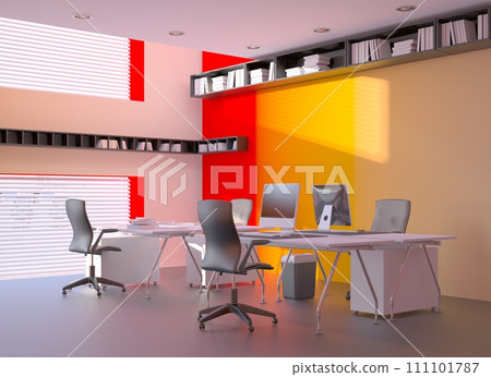 3d render of modern office interior design 3d render of modern office interior design 111101787