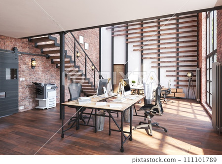 Modern office interior. Modern office interior. 111101789