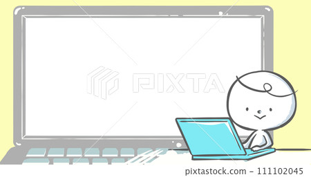 [Eye catch that can be used on blogs] White people looking at me while using a laptop 08 111102045