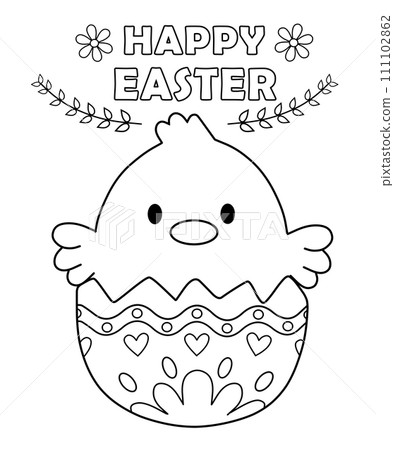 easter chick coloring book 111102862