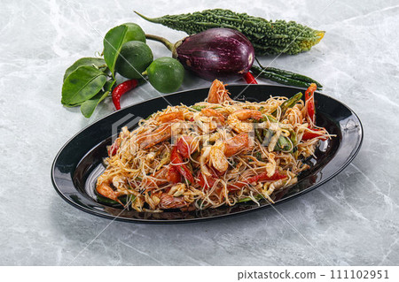 Thai Spicy Vermicelli Salad with Prawns Thai Spicy Vermicelli Salad with Prawns 111102951