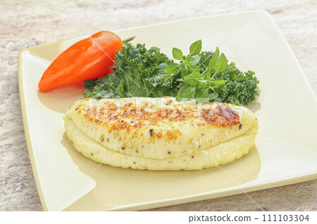 Roasted traditional cheese haloumi Roasted traditional cheese haloumi 111103304