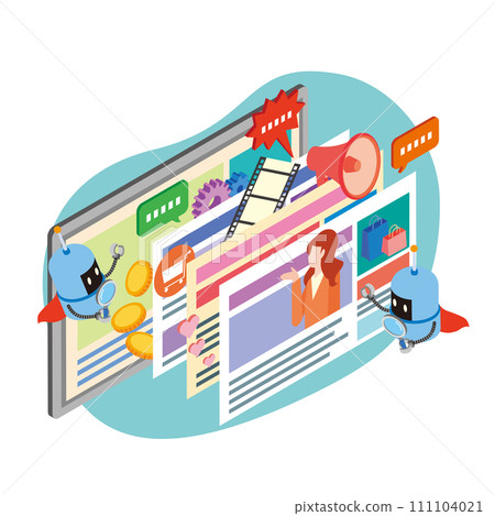 Image illustration of a website crawler Image illustration of a website crawler 111104021