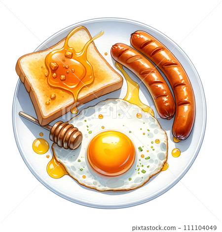 Sausage with fried egg Sausage with fried egg 111104049