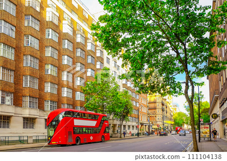 double decker and london cityscape double decker and london cityscape 111104138