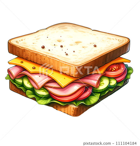 sandwich with ham and cheese sandwich with ham and cheese 111104184