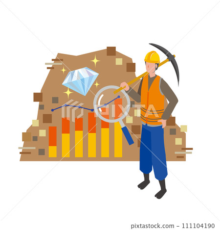 Image illustration of data mining 111104190