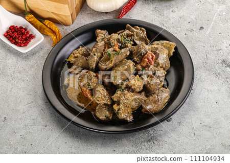 Chicken liver in cream sauce 111104934