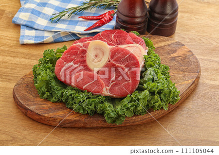 Raw ossobuco beef meat for cooking 111105044