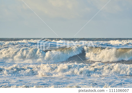 Waves at north sea coast in denmark 111106007