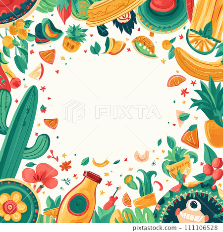 Background for Cinco de Mayo celebration. AI Generate. 111106528