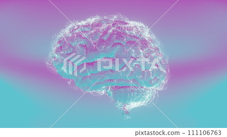 This creative portrayal of the human brain is perfect for themes involving neuroscience, the intersection of technology and biology, futuristic medical concepts, and digital art This creative portrayal of the human brain is perfect for themes involving neuroscience, the intersection of technology and biology, futuristic medical concepts, and digital art 111106763