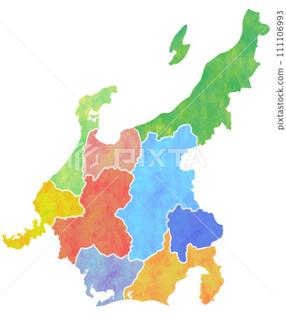 Chubu region color coding Chubu region color coding 111106993