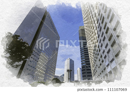 Watercolor style Nishi-Shinjuku Parliament Street Shinjuku NS Building Shinjuku-ku, Tokyo Watercolor style Nishi-Shinjuku Parliament Street Shinjuku NS Building Shinjuku-ku, Tokyo 111107069