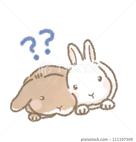 Hatena rabbit illustration Hatena rabbit illustration 111107309