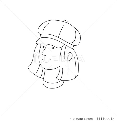 Young Woman With Peaked Cap 111109012