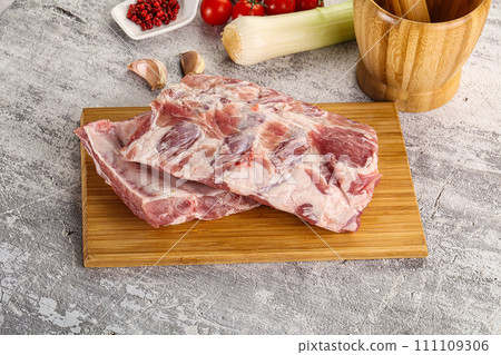 Raw pork ribs for barbecue Raw pork ribs for barbecue 111109306