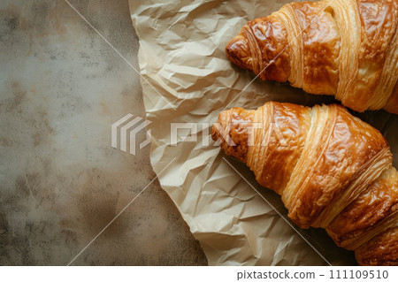 Croissant background with copy space 111109510
