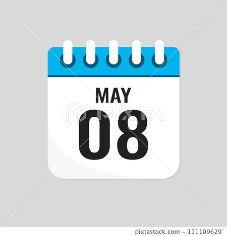Icon page calendar day - 8 May Icon page calendar day - 8 May 111109629
