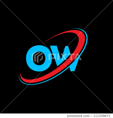OW O W letter logo design. Initial letter OW linked circle uppercase monogram logo red and blue. OW logo, O W design. ow, o w OW O W letter logo design. Initial letter OW linked circle uppercase monogram logo red and blue. OW logo, O W design. ow, o w 111109671