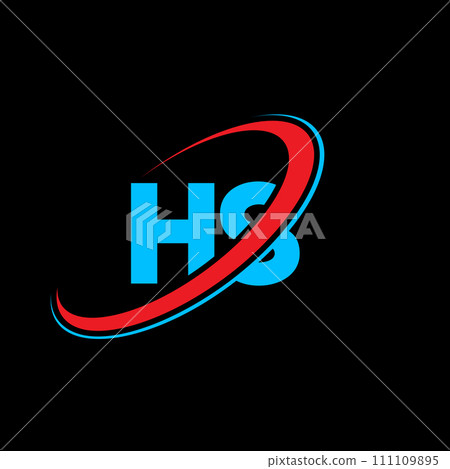 HS H S letter logo design. Initial letter HS linked circle uppercase monogram logo red and blue. HS logo, H S design. hs, h s HS H S letter logo design. Initial letter HS linked circle uppercase monogram logo red and blue. HS logo, H S design. hs, h s 111109895