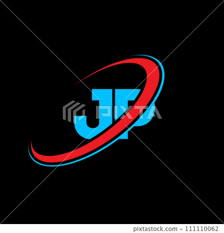 JP J P letter logo design. Initial letter JP linked circle uppercase monogram logo red and blue. JP logo, J P design. jp, j p, J&P JP J P letter logo design. Initial letter JP linked circle uppercase monogram logo red and blue. JP logo, J P design. jp, j p, J&P 111110062