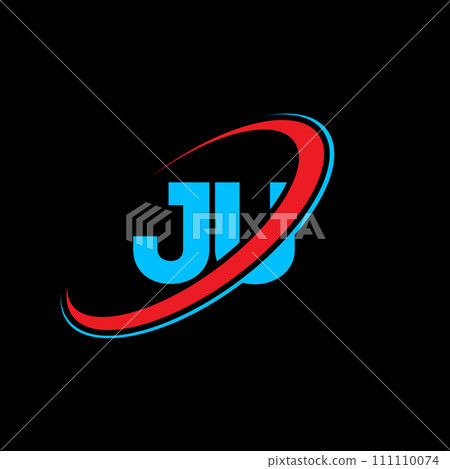 JU J U letter logo design. Initial letter JU linked circle uppercase monogram logo red and blue. JU logo, J U design. ju, j u JU J U letter logo design. Initial letter JU linked circle uppercase monogram logo red and blue. JU logo, J U design. ju, j u 111110074
