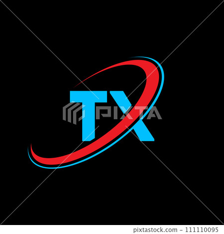 TX T X letter logo design. Initial letter TX linked circle uppercase monogram logo red and blue. TX logo, T X design. tx, t x TX T X letter logo design. Initial letter TX linked circle uppercase monogram logo red and blue. TX logo, T X design. tx, t x 111110095