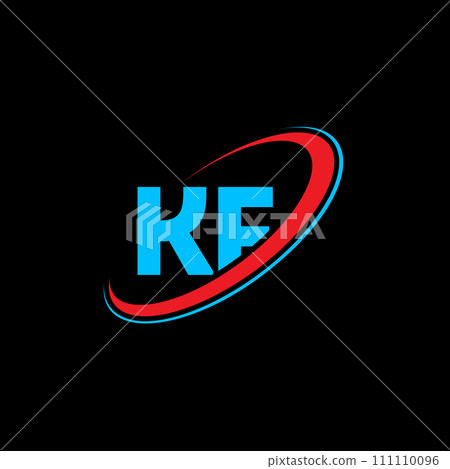 KF K F letter logo design. Initial letter KF linked circle uppercase monogram logo red and blue. KF logo, K F design. kf, k f KF K F letter logo design. Initial letter KF linked circle uppercase monogram logo red and blue. KF logo, K F design. kf, k f 111110096
