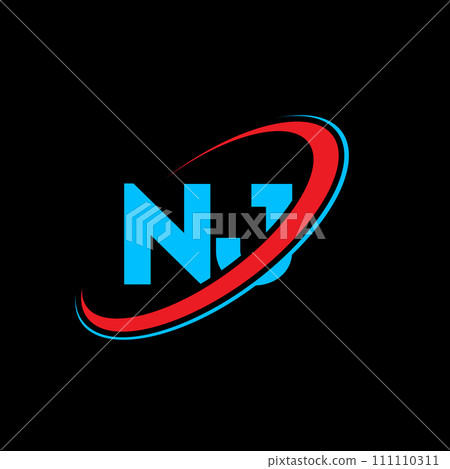 NJ N J letter logo design. Initial letter NJ linked circle uppercase monogram logo red and blue. NJ logo, N J design. nj, n j NJ N J letter logo design. Initial letter NJ linked circle uppercase monogram logo red and blue. NJ logo, N J design. nj, n j 111110311