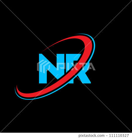 NR N R letter logo design. Initial letter NR linked circle uppercase monogram logo red and blue. NR logo, N R design. nr, n r NR N R letter logo design. Initial letter NR linked circle uppercase monogram logo red and blue. NR logo, N R design. nr, n r 111110327