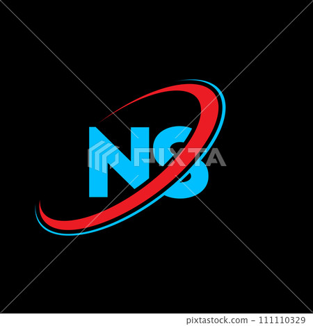 NS N S letter logo design. Initial letter NS linked circle uppercase monogram logo red and blue. NS logo, N S design. ns, n s NS N S letter logo design. Initial letter NS linked circle uppercase monogram logo red and blue. NS logo, N S design. ns, n s 111110329