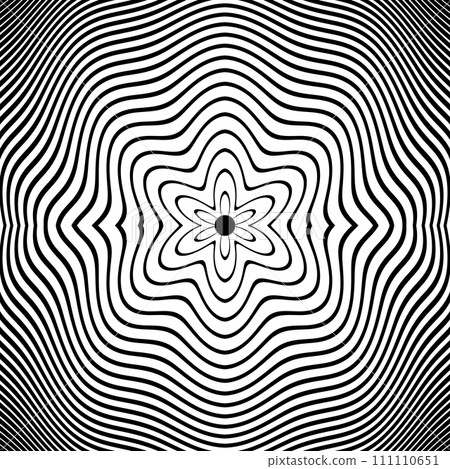 Abstract Wavy Striped Lines Pattern with 3D Illusion Effect. Vector Art. Abstract Wavy Striped Lines Pattern with 3D Illusion Effect. Vector Art. 111110651