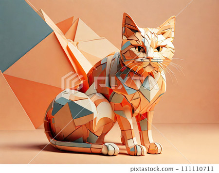 Cat figure in modern style. Cat figure in modern style. 111110711