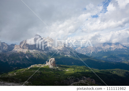 Five Towers peaks view, Italian dolomites Five Towers peaks view, Italian dolomites 111111982