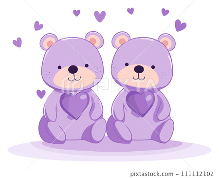 Lavender Love Teddy Bears 111112102