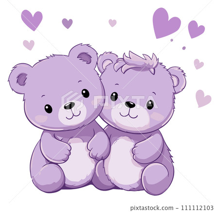 Purple Teddy Bear Friends Purple Teddy Bear Friends 111112103