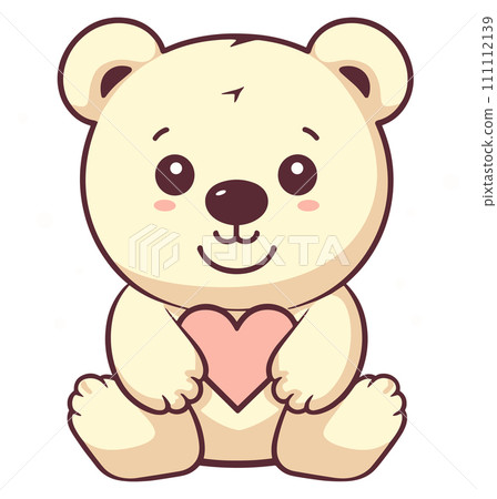 Cuddly Teddy Bear with Heart 111112139