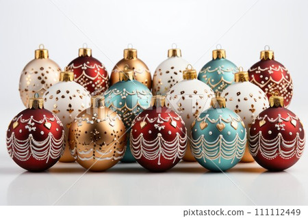 AI-generated content. Christmas bulbs. Generated with AI 111112449