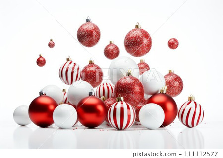 AI-generated content. Christmas bulbs. Generated with AI 111112577