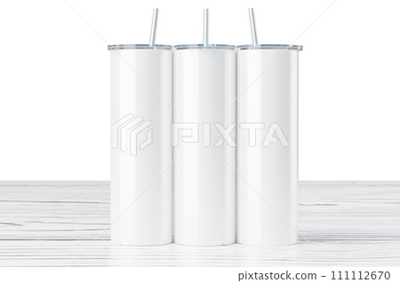 Skinny 20 oz tumbler for sublimation. 3d rendering Skinny 20 oz tumbler for sublimation. 3d rendering 111112670
