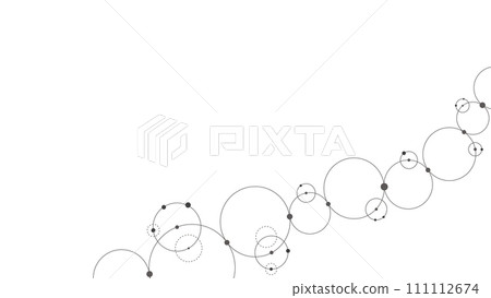 Technology abstract background. Abstract geometric background. Connected circles. Network of circles. Technology abstract background. Abstract geometric background. Connected circles. Network of circles. 111112674