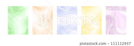 Gradient Abstract Greeting Card and Poster Vector Template Set Gradient Abstract Greeting Card and Poster Vector Template Set 111112937
