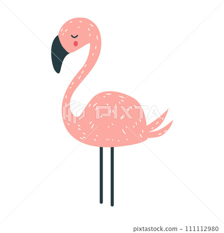 Cute Pink Flamingo Vector Illustration Cute Pink Flamingo Vector Illustration 111112980