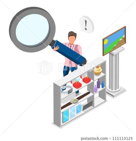 3D Isometric Flat Vector Illustration of Pawnshop. Item 2 111113125