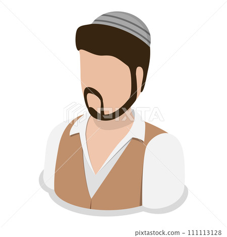 3D Isometric Flat Vector Set of Jewish Symbolism. Item 2 111113128