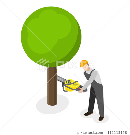 3D Isometric Flat Vector Illustration of Timber Industry. Item 4 3D Isometric Flat Vector Illustration of Timber Industry. Item 4 111113138